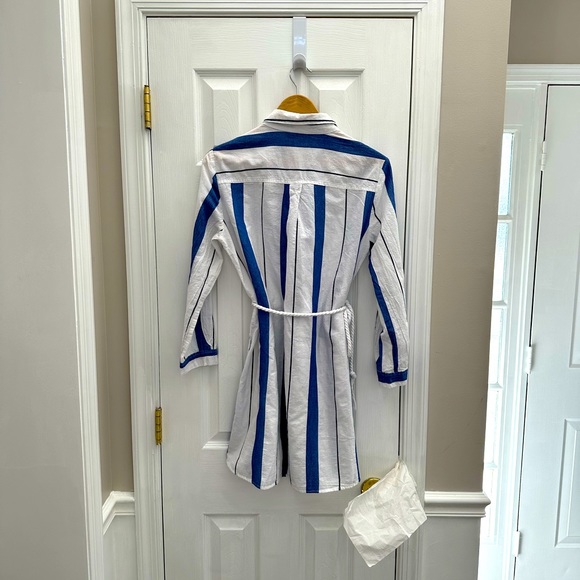 Greek island shirt-dress with white corded belt - Small - Picture 2 of 7